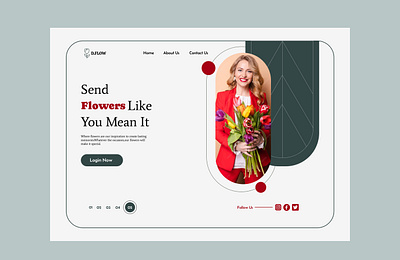 Flower Delivery Landing Page animation creative flower delivery landing page ui web design