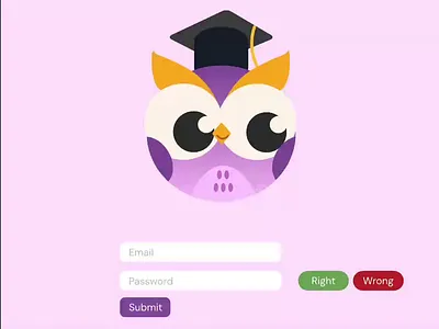 Log in screen concept animation on Rive animation character animation gamification interaction design log in screen lottie rive state machine ui uiux