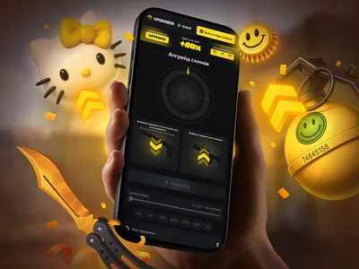 Upgrader - Gambling Design betting bookmaker case opening casino casino slots cs go cs2 cs2 interface csgo design csgo skins gambling game design gaming lootbox online casino open case sports betting upgrade upgrade skins web design