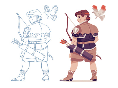 Archer archer character design fantasy illustration