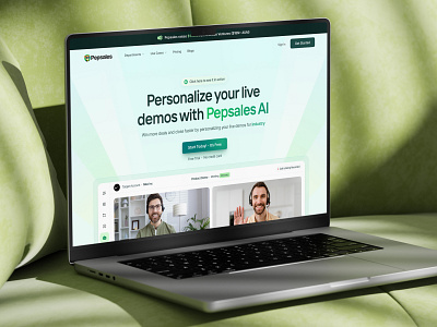 Pepsales - Hero Section Design Preview design ui uidesign ux webdesign
