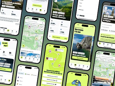 Application - Itinéraires vélo app appli bicycle bikepacking branding graphic design ios mobile product travelling ui vélo