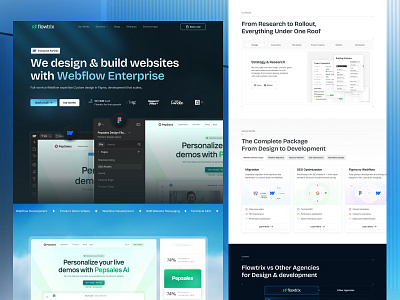 Agency Website - SaaS Enterprise Redesign agnecy b2bsaas darkui darkwebdesign design figmatowebflow landingpagedesign saasdesign ui webdesign webflow webflowdesign webflowdeveloper