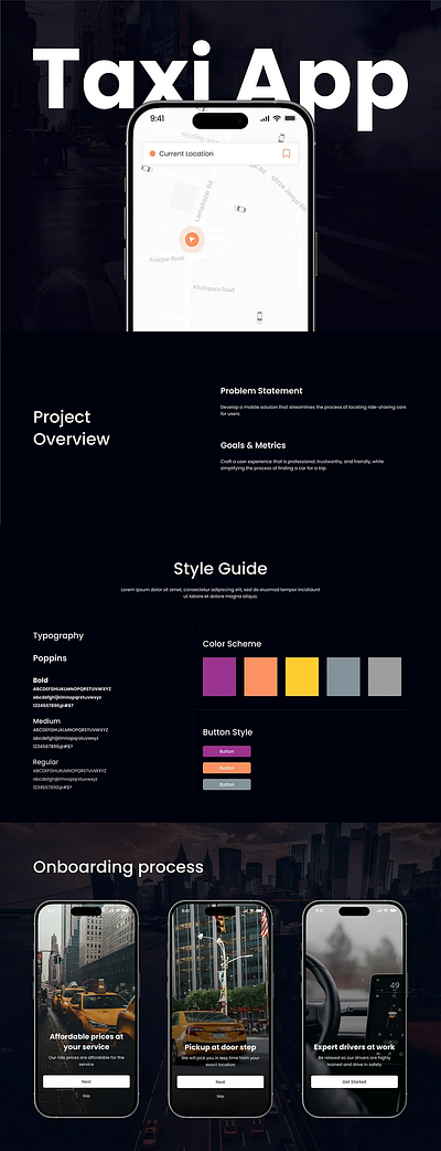 Mobile App for Cab branding graphic design ui ux