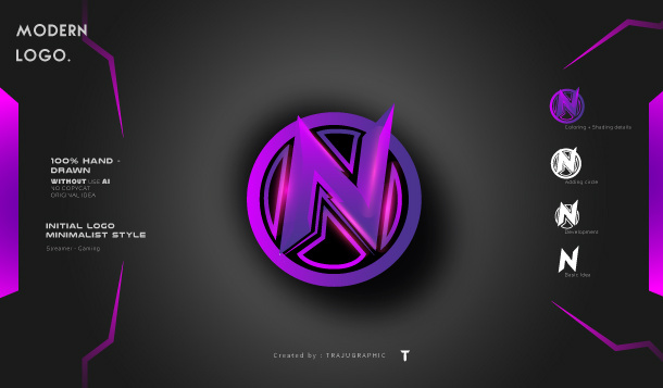 Letter N Logo - Minimalist Style brand identity branding design esport esportlogo game esport gamer logo graphic design icon identity illustration lettering logo logo design minimalist logo modern branding modern logo typography vector wordmark