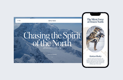Spirit of Alaska activities branding dogs hero section landing page ui ui design web design winter winter activities