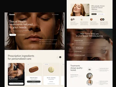 Telehealth & Wellness - Landing Page healthcare healthcare website landing page landing page design landing ui mental health product design sexual health telehealth telehealth and wellness telehealth website ui user experience ux web design web designer website weight loss wellness website
