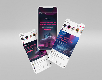 ОФОРМЛЕНИЕ ПОСТОВ INSTAGRAM ДЛЯ FLOSUM instagram social network web design