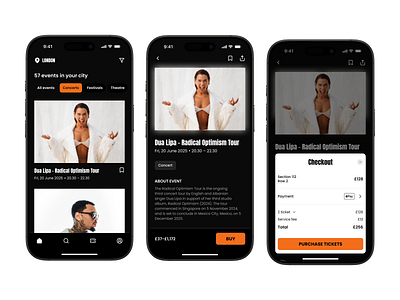 Events mobile app app design checkout concerts event eventapp mobile app theater ticketbooking