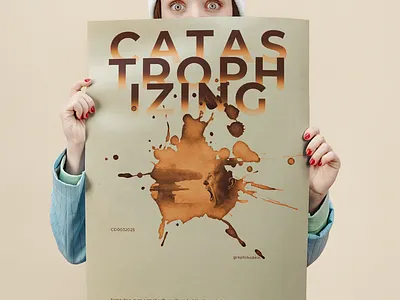 Catastrophizing Poster | Cognitive distortion graphiks graphiksdeign indian designer minimal minimal poster poster design print poster psychology poster typographic poster us design