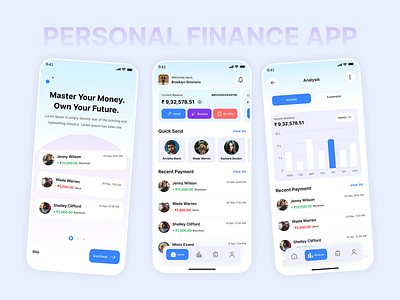 Personal Finance App budget tracker app clean ui design expense tracker ui finance app ui finance dashboard ui financial planner ui fintech app design fintech mobile app income expense app investment app ui minimal finance app mobile app design mobile banking ui modern finance app money app ui money management app personal finance app savings tracker app uiux for finance wallet app ui