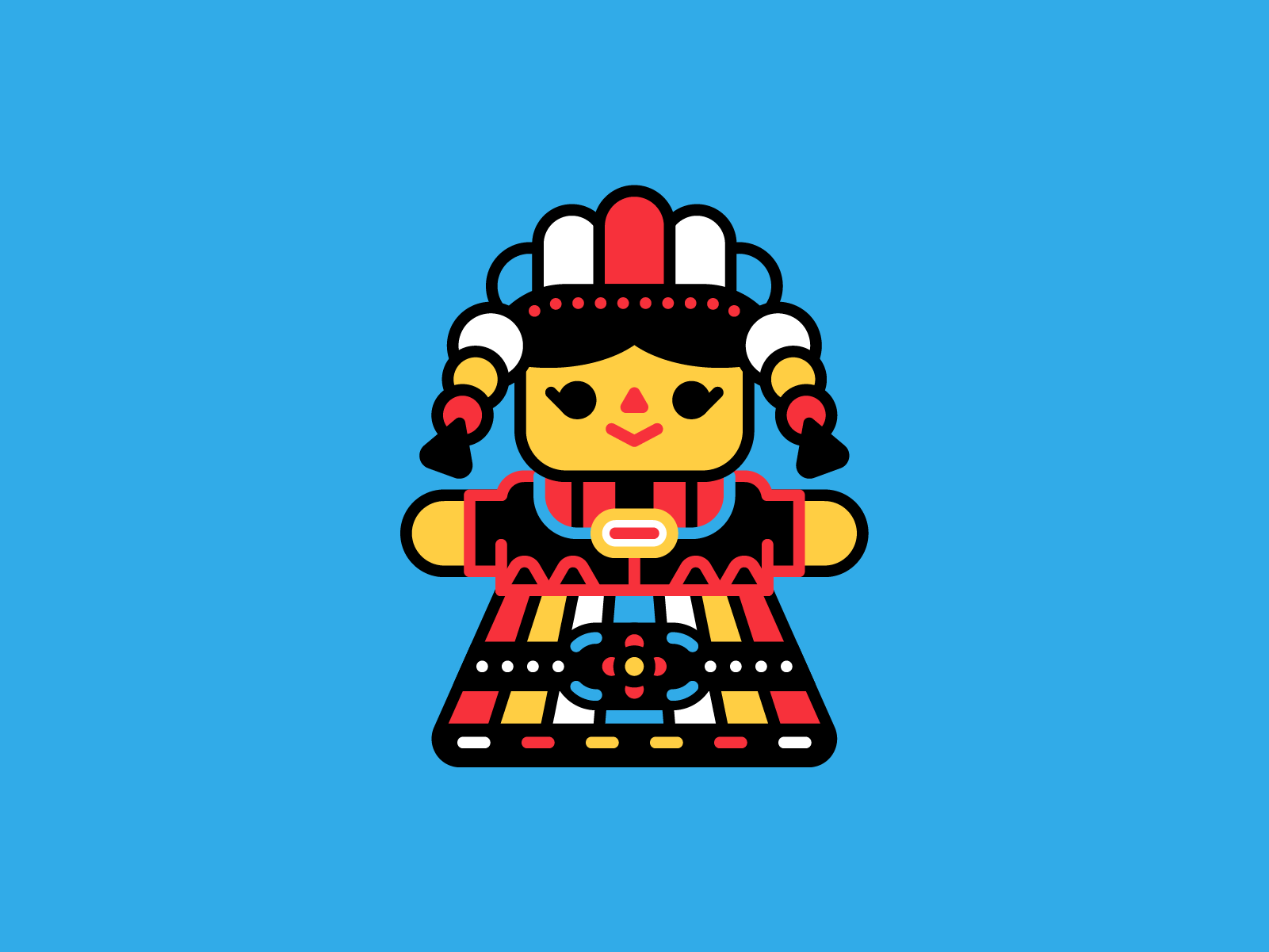 Diario Diario 12 - 120 art blue cute geometric happy helbetico illustration red vector yellow