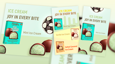 Banners Facebook Ad Ice Cream adobe photoshop ads design banner design creatives graphic design graphic designer poster design social media design