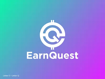 Letter EQ Crypto Coin Monogram Logo Design 3d branding creative crypto design graphic design illustration logo logodesign logos logotype ui