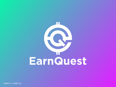 Letter EQ Crypto Coin Monogram Logo Design 3d branding creative crypto design graphic design illustration logo logodesign logos logotype ui