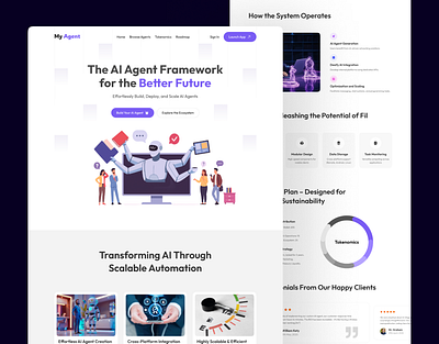 SaaS AI Agent Landing Page Design ai agent ap ai agent website ai agents landing page ui landing page ui design saas saas app saas design saas landing page saas landing page design saas website saas website design ui ui design uiux uiux design user experience user interface ux website design