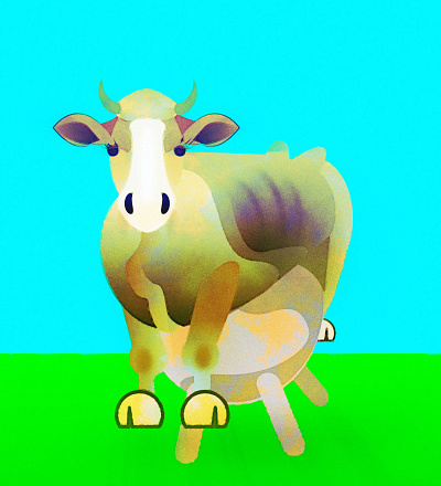 mooo-tant cow doodle illustration mooo tant mutant noise shunte88 udder vector