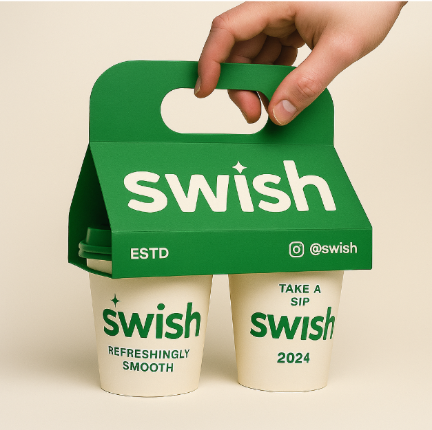 ☕ Swish Coffee Packaging- Personal Project branding graphic design