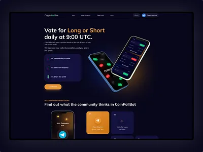 CryptoPollBot bot colour creativity crypto design homepage ui ux webdesign