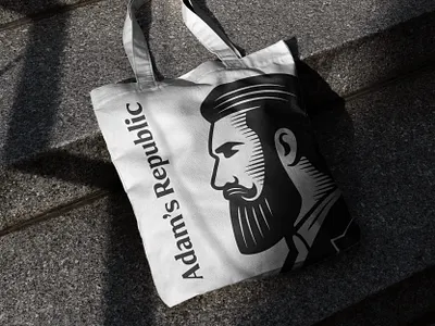 Adam's Republic Barbershop Logo head