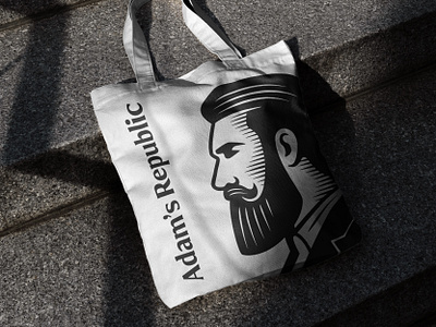 Adam's Republic Barbershop Logo head