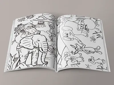 Kids Colouring-in Competition for Tribe Magazine animals australia bilby characters children coloring in colouring in competition elephant illustration koala line art magazine