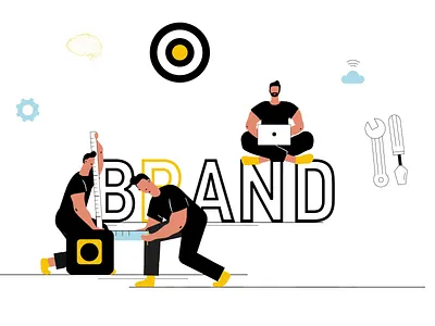 Brand Builders 2d 2d animation after effects animation brand branding builders design duik graphic design illustration motion graphics rubberhose ui vector