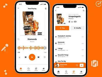 Music App UI design music app product design ui ux