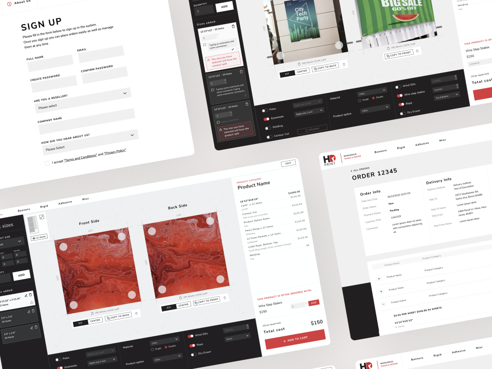 HDR Print - PWA Printing (old) branding design experience illustration light logo simple sketch ui ux