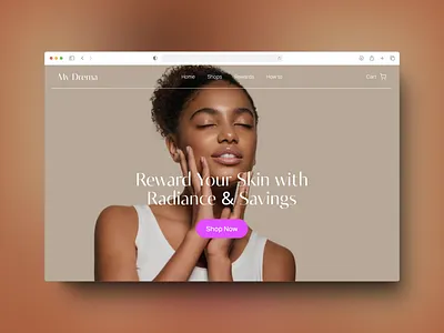 Skincare e-commerce website figma graphic design skincare ui uiux website