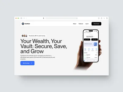 Coinvest Fintech app website design app appdesign figma fintech graphic design ui uiux website