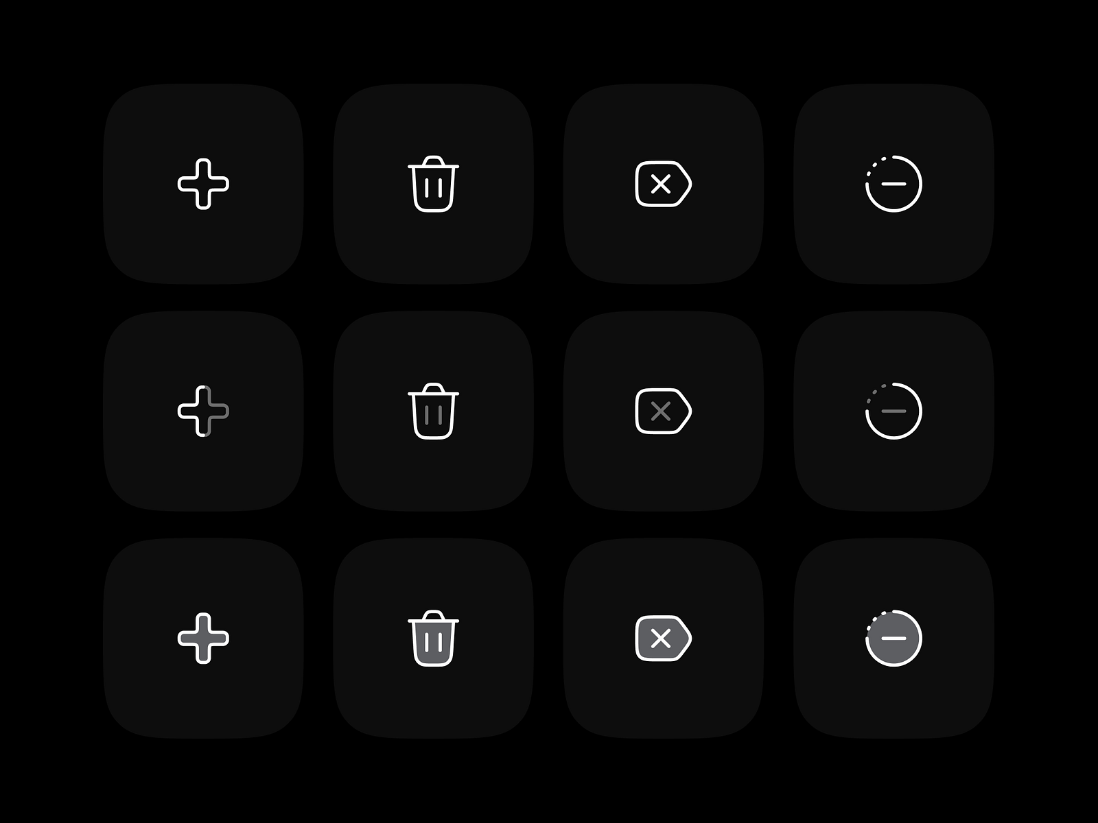 Add Remove Delete Icons Set | 10K+ Premium Icons by Hugeicons on Dribbble