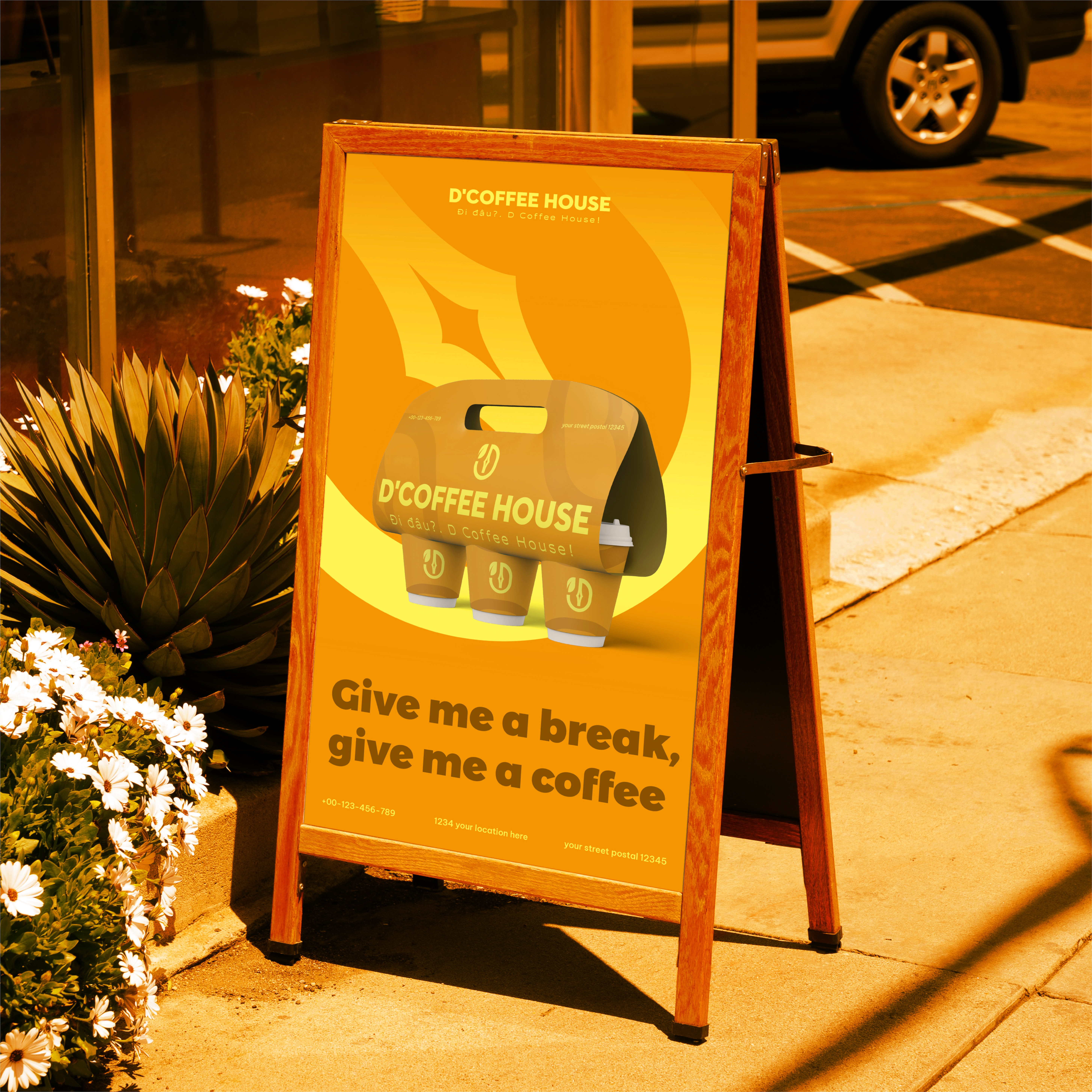 D'COFFEE HOUSE BRAND IDENTITY branding design graphic design illustration logo logo design