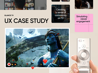 Simulating genuine viewer engagement on Glance TV with emojis applause automated avatar case study disney emoji fire glancetv heart implementation mi tv problem solving samsung tv sine wave social tv tv ux ui ux ux research