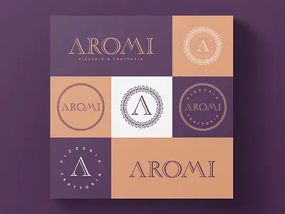 Aromi logo menu poster