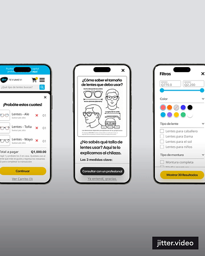 Eyewear Ecommerce Website UI (Mobile) motion graphics ui