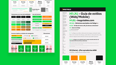 Style Guide/Brand Style Guide - Ecommerce (Inagotables) Website brand board graphic design style guidebrand style guide ui website websiye