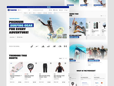 Thorfinn - Ecommerce Website cart checkout ecommerce gear modern outdoor paddle running shop skate sports store surfing tennis uiux web design website