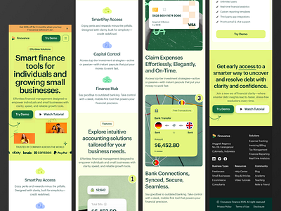Finance Management Responsive Landing Page b2b cansaas clean design finance finance management fintech interface management mobile mobile app modern design payment responsive responsive landing page saas ui ux