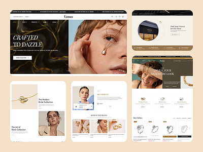Vemus – Jewelry eCommerce HTML Template cleandesign dribbbleshot ecommerce ecommercetemplate fashiontemplate frontend htmlcss htmltemplate jewelrydesign jewelrytemplate luxurystore modernui responsive themeforest uiux webdesign
