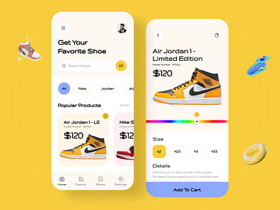Shoe Store App UI Animation animation app app design app ui ecommerce app ecommerce app design nike store app shoe store store app ui