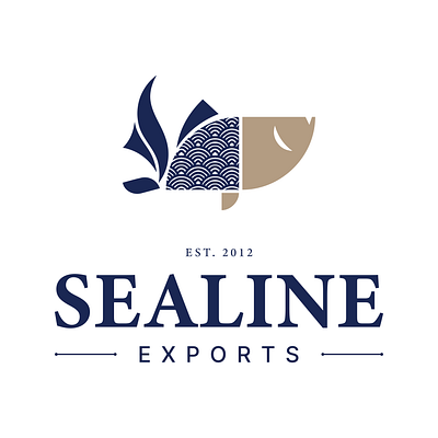 Sealine Exports - Logo Design branding design fish feed logo fish meal logo fish oil logo logo sealine exports