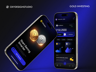Gold Investing App app design figma investing app mobile app design ui ui interace uiux user experience user interface ux ux interface
