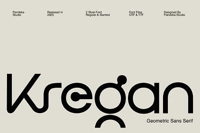 Kregan - Futuristic Geometric Sans futuristic