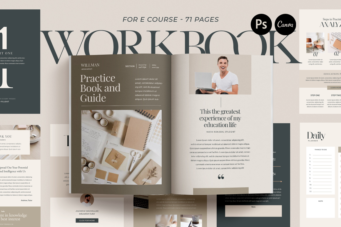 WorkBook Creator For E Course by ZaaStudio on Dribbble