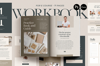 WorkBook Creator For E Course canva coach creator design ecourse graphic design instagram template workbook