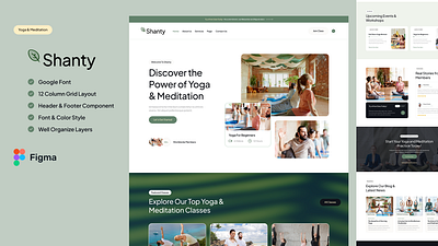 Yoga & Meditation Landingpage | Yoga Studio Website fitness graphic design landingpage ui website yoga yoga studio