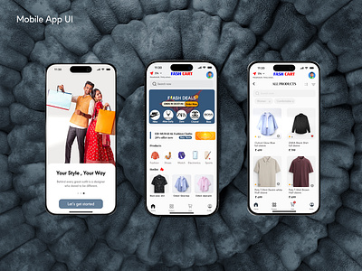 Fashion E-Commerce Mobile App UI android application brand analysis branding e commerce app fashion graphic design illustrator ios minimal mobile app mobile app design modern photoshop poster shopping app ui uiux ux vector
