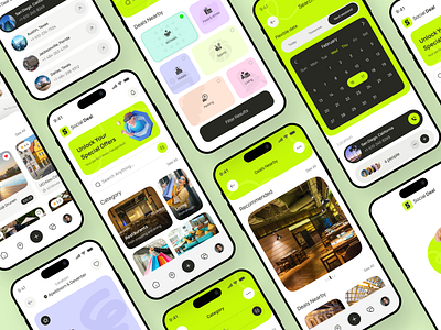 Social Deal – Mobile Booking App UI apartment app app design booking booking mobile booking platform booking system hotel hotel app hotel booking app hotel branding hotels mobile mobile app property app room room booking uiux vocation