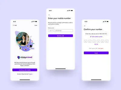 Onboarding & Mobile Login Flow appdesign designfortrust dribbbleshot loginflow minimalui mobileappdesign onboardingdesign uiux userauthentication uxdesign